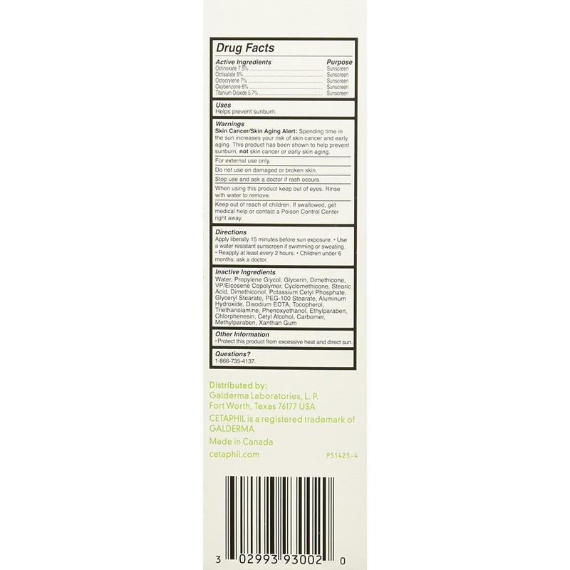 Cetaphil Daily Facial Moisturizer with Sunscreen, SPF 50+, 1.7 Fluid