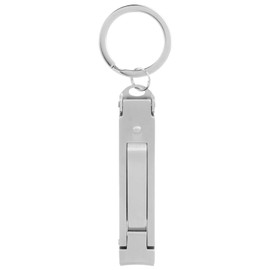 Portable Stainless Steel Nail Clipper Foldable Nail Cutter Trimmer File with Key Ring
