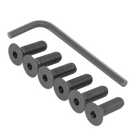 UrMarketOutlet NRG Innovations NRG-SWS-100BK-1 Steel Anodized Black Flat Head/Conical Seat Steering Wheel Screw