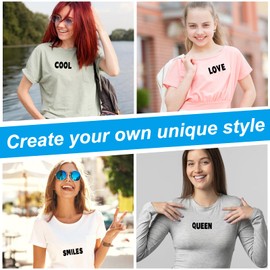 12 Sheets 1284 Pcs Iron on Letters and Numbers for Clothing 2.5cm Iron on Vinyl Letters Black Heat Transfer Letters with A-Z Iron on Letters 0-9 Iron on Numbers Alphabet Sticker for Fabric T-Shirt