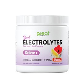 Relax+ Hibiscus Lemonade Calming electrolyte supplement: Hydration & Mood Support for Relaxation, Stress relief, Adrenal & Cortisol support – Glycine, L-Theanine, Lemon balm – USA made