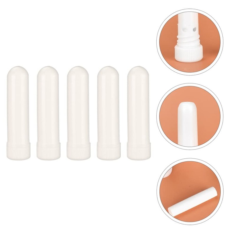 Ciieeo 5pcs Essential Oil Aromatherapy Tubes White Empty Refillable Design