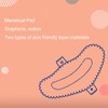 4PCS Washable Feminine Pads Gray Graphene Leakproof Breathable Reusable Sanitary