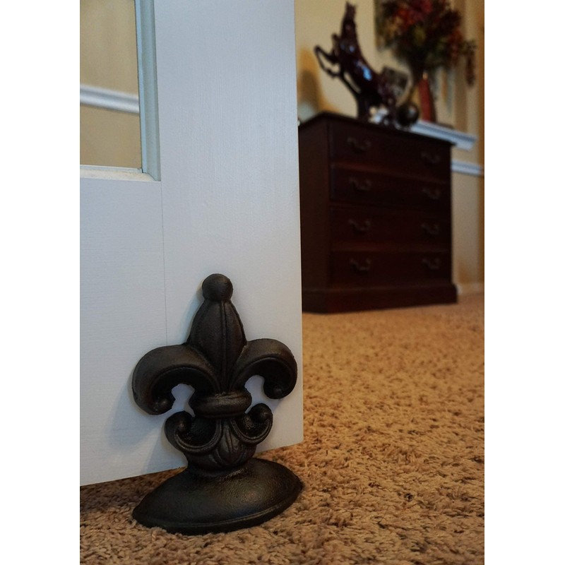 Lulu Decor, Cast Iron Fleur De Lis Door Stop, 2