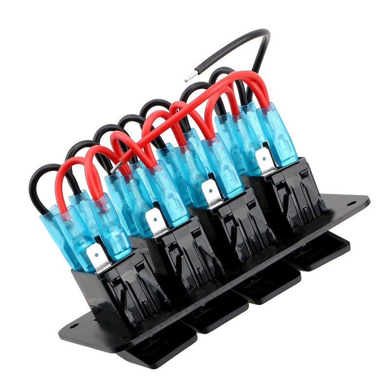 Baceyong 12V/24V 240W Car Rocker Switch Panel RV Yacht Modified