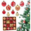JUGLUTE Adornos para Arbol de Navidad, 44 pcs Plastic Esferas