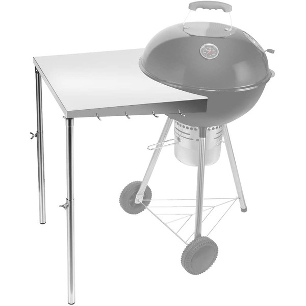 Stanbroil Stainless Steel Work Table Fits All Weber 18", 22" Charcoal Kettle Grills and Other Similar Size Charcoal Kettle Grills -Patent Pending