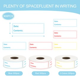 900pcs 1 inch X 3 inch Restaurant Quality Shelf Life Food Rotation Labels, Self-Adhesive Removable for Reusable Containers, Food Safety Date Sticker, Leftover Labels (1 * 3in-900pcs-Multicolor)