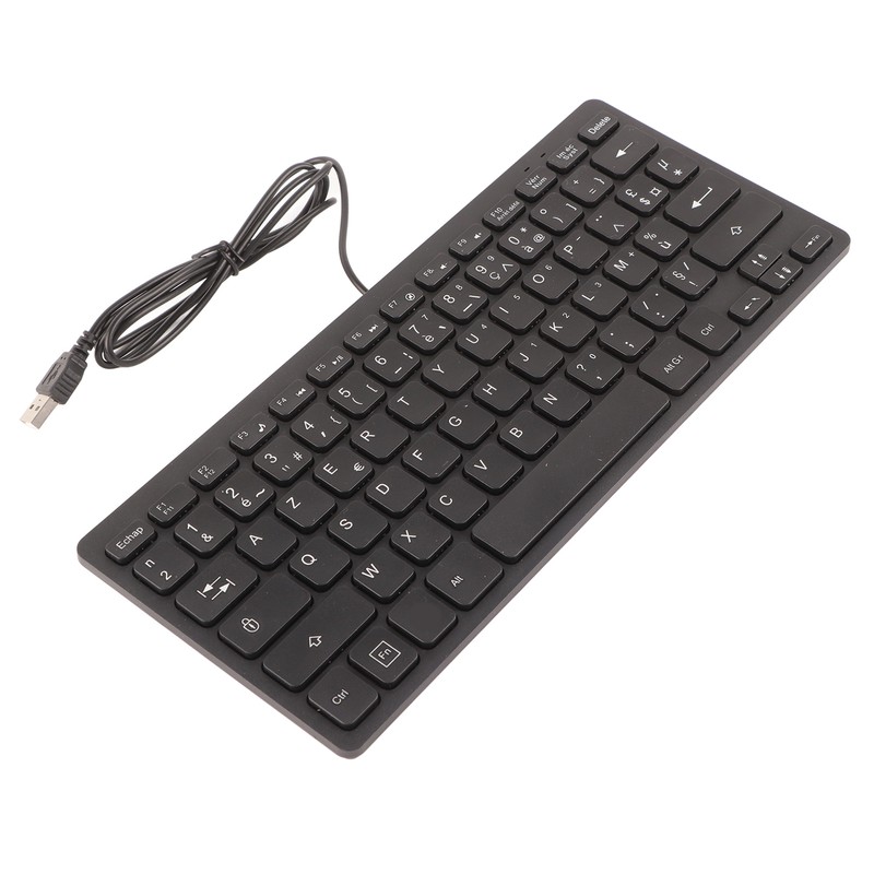 Computer Keyboards Ergonomic Design UltraThin Mini Durable Wired 78 Keys