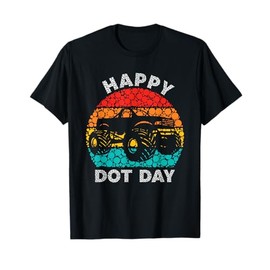 Polka Dot Monster Truck Funny Dot Day for Boys Kids Toddler T-Shirt