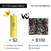 PKCELL 8pc 1.2v 300mAh Rechargeable Battery NiCD AA Batteries for