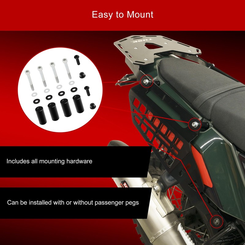 Tusk Soft Luggage Rack Compatible with Yamaha TENERE 700 2021-2024