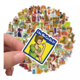 Scooby Doo 50 Calcomanias Stickers Caricatura Contra Agua