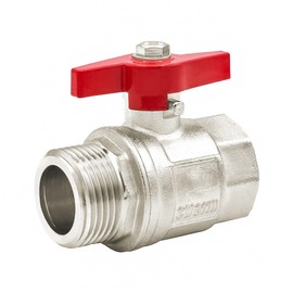 VARIOSAN Ball Valve 13545, 1 Inch Female Thread / AG, DN25, Brass, Full Bore, Thumb Screw