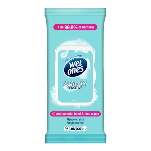 Wet Ones Hands & Body Wipes Be Gentle Wipes X 40