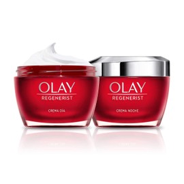 Olay Regenerist Gesichtscreme für Tag und Nacht, 2 Stück, Formel mit Hyaluronsäure, Vitamin B3 und Niacinamid, 24H Feuchtigkeitsspendend, 100 ml (2 x 50 ml)