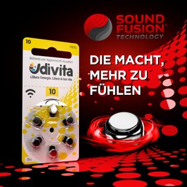 Udivita 120 Batterien f??r Ohr-H?rger?te Udivita Gr??e 10. - 20 Blister mit 6 Batterien
