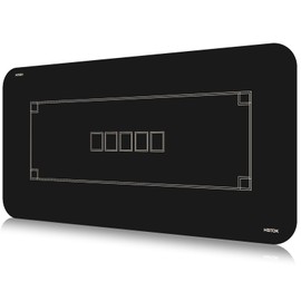 HEITOK Texas Hold'em Poker Mat 70" x 35", Water-Repellent, Noise-Reducing, Non-Slip Texas Hold'em Poker Table Top with Portable Carrying Bag for Poker Games