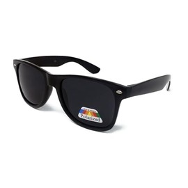 WS UK Polarised Classic Style Sunglasses with UV400 Protection - Unisex (Black Frame Black Lens)