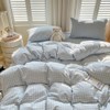Nayoroom Gingham Duvet Cover Queen Size Blue White Plaid Checkered