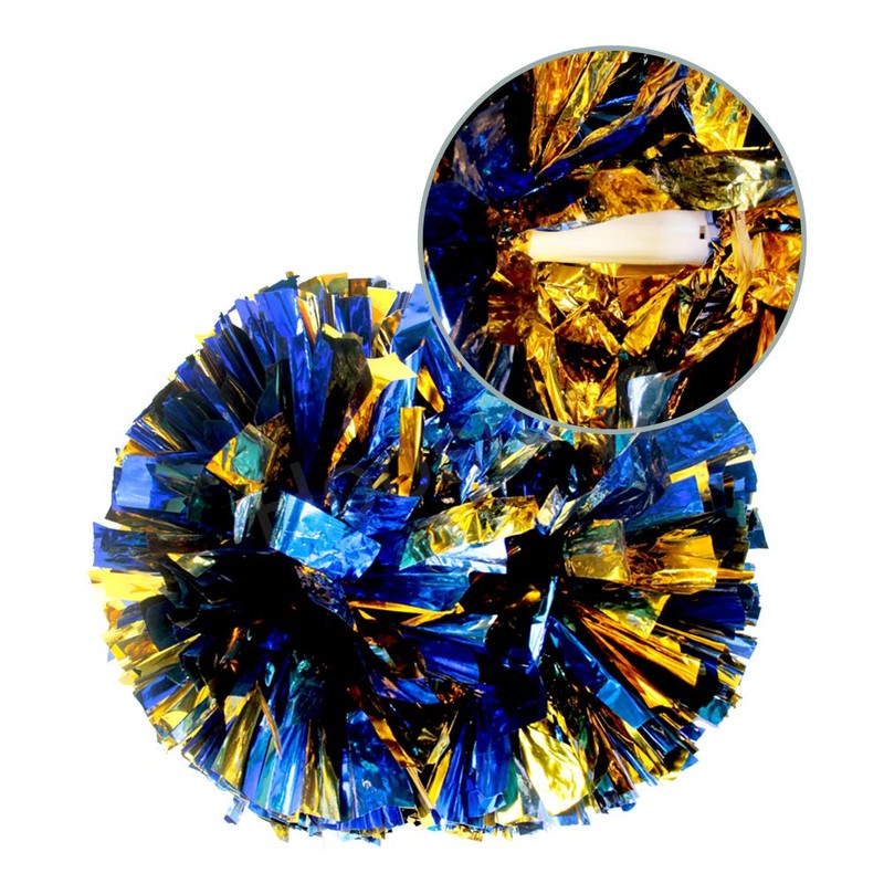 Hooshing 2 Pack Cheerleading Pom Poms Blue and Gold with