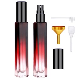 Segbeauty Travel Perfume Bottle Refillable, 2pcs 10ML Mini Glass Perfume Bottles Empty, Portable Cologne Spray Bottle Small Toiletries Cosmetic Supplies Sample Container Atomizer Travel Essential