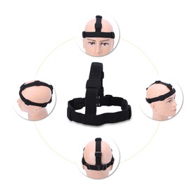 CYSFETENA Elastic Headlamp, Nylon Headband, Replacement Stable Hold for Up to 3 18650 Torches, Head Strap for Outdoor Activities such as Camping, Hiking