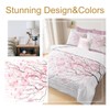 8PCS BlessLiving Pink Cherry Blossom Comforter Set Twin Size Soft