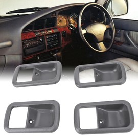 4 Pcs Inner Door Handle Bezel 69277-60010 ABS Interior Door Handle Bezel Cover Replacement for 80 Series FJ80 FZJ80 HDJ80 HDJ81 HZJ80 HZJ81 1991-1997