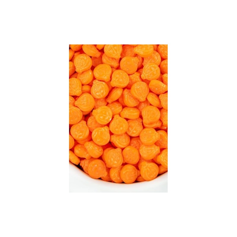 Sprinkles Coleccion Halloween 120grs (Calabazas Naranjas) Frasco 120grs cuadrado transparente