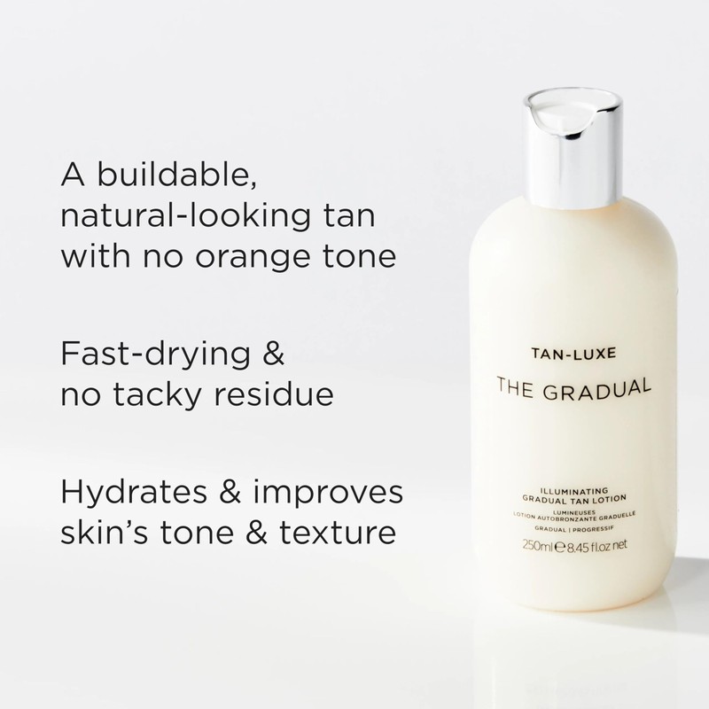 Tan-Luxe The Gradual, Illuminating Gradual Tan Lotion, Hydrating Body Self