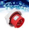Industrial Socket IP67 Waterproof Aviation Connector 3P+N+E 32A AC 220380V