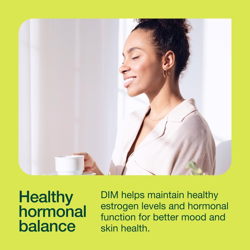 DIM Supplement 500mg - Diindolylmethane for Estrogen Metabolism, Hormonal Health,