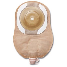 Hollister 8413 CeraPlus Soft Convex 1-Piece 9” Urostomy Pouching System, Pre-Sized 7/8” Opening, Beige with Viewing Option, 5 Pack – Multiple Built-in Chambers, Added Belt Tabs