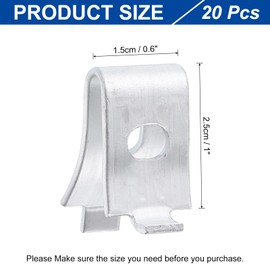 uxcell 20 Pcs Shelf Bracket Clips, Cabinet Shelf Clips Shelving Clips, Adjustable Shelf Brackets Shelf Support Clips for Kitchen Shelving Wire Rack, Metal Alloy White