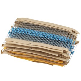 VKLSVAN 1280pcs Metal Film Resistors Resistor Set 1Ω~10MΩ 1/4W 64 Types 20pcs Each for DIY Arduino/Rasbperry pi