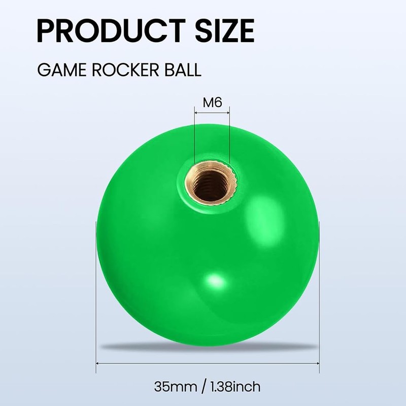 Wernfale 5-Pack 35MM Joystick Ball Tops M6 Easy-Install Arcade Game