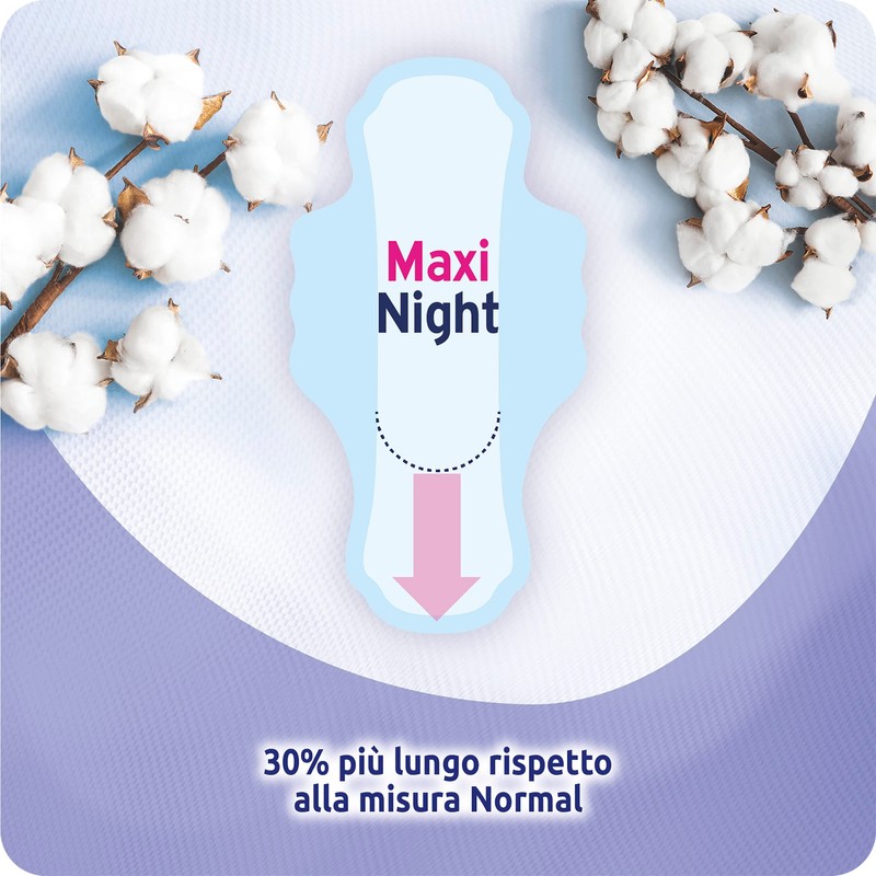 EveryDay Sensitive Cotton Ultra Absorbent, Night with Wings, Filters with