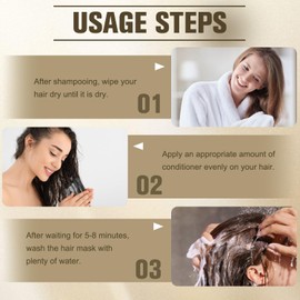 MYTURFRU Hair Mask, 8S Revitalizes Hot Dyeing Damaged, Keratin Revitalizing Cream For Hair, Professional Perm And Dye Repair Instantly Smooths Frizz Daily Care Conditioner