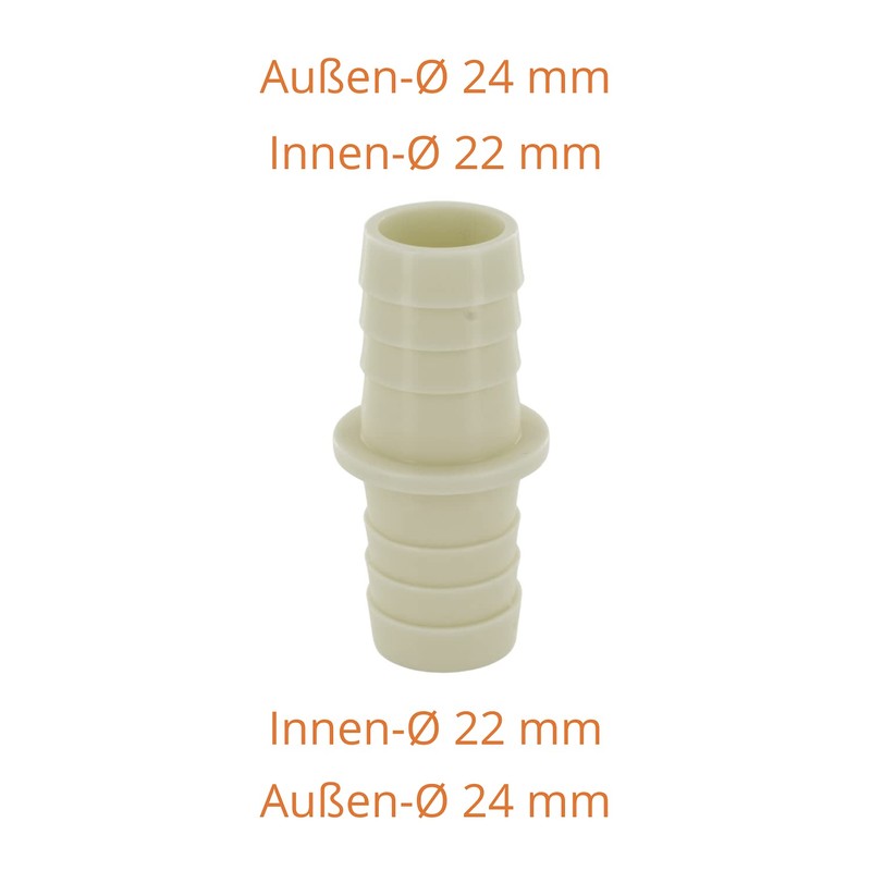DL-pro Drain Hose Connector for Inner Diameter 22 mm Drain