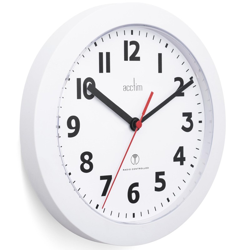 Acctim Parona Wall Clock Radio Controlled (White)