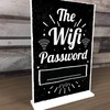 RED OCEAN WIFI PASSWORD Chalkboard Standing Plaque New First Home