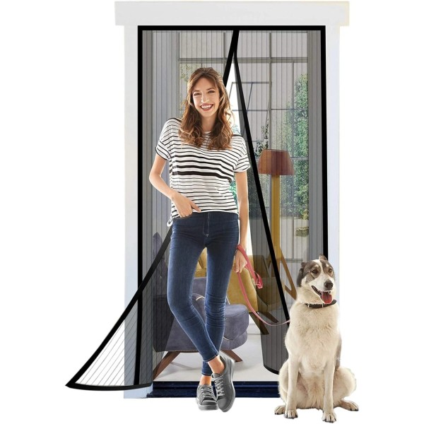 BRANDED 2X Magnetic Screen Door Heavy Duty Hands-Free Mosquito Mesh