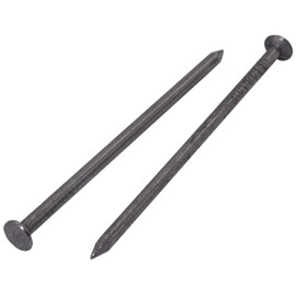 (Pack of 300) Steel 2.5 x 60 mm Construction Nails Flat Round Head Multi-Purpose Common Bright Wire Nails Woodworking (300, 2.5 x 60 mm)