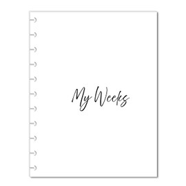 Undated Weekly Planner Inserts fits 11-Disc Letter Size. Fits; TUL Letter, Staples ARC Notebook, Levenger Circa, NOTIQ Letra 11-Disc (XL1), Marta Stewart (11 Disc, Letter)
