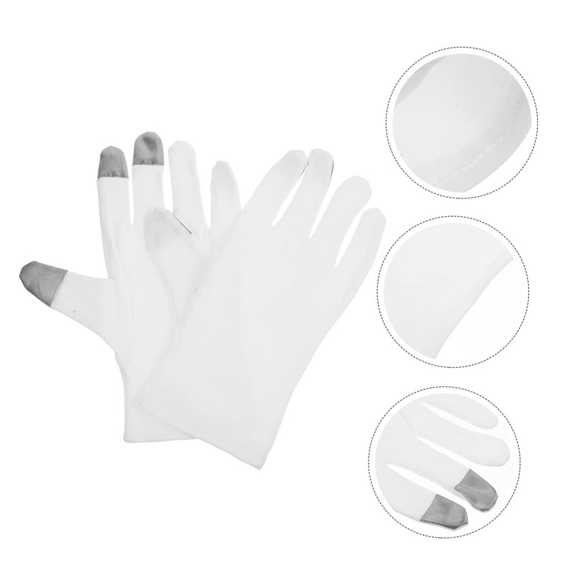 Healeved 8pairs Screen Gloves for Women Thin White Gardening Gloves