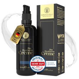 Organic Hyaluronic Cream Face High Dose 100 ml + Argan Oil + Aloe Vera + Coconut Oil • 100% Vegan & Organic • Natural Cosmetics Made in Germany ✓ Anti-Wrinkle Cream ✓ Moisturising Cream Anti-Ageing