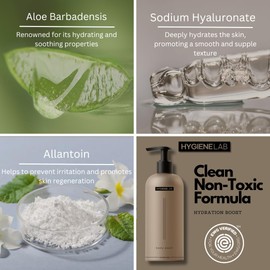 HygieneLab Mens Natural Body Wash - Ultra Hydrating, EWG Verified Clean Formula, Lavender Sands Scent, Sulfate-Free, Paraben-Free, Phthalates-Free, Gentle & Effective for Healthy Skin (10 oz)