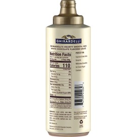 Ghirardelli Sea Salt Caramel and White Chocolate Flavored Sauce Squeeze Bottles, 16 Ounce (Pack 2) with Ghirardelli Stamped Barista Spoon