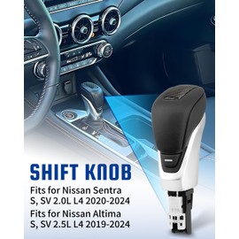 ANODZU 34910-6CA0A Gear Shifter Shift Knob Fit for Nissan Sentra 2.0L 2020-2024 Altima 2.5L 2019-2024, Carbon Fiber